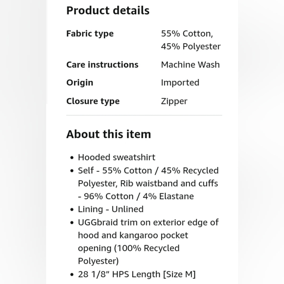 UGG Men's Tasman Hoodie Sweatshirt, Chestnut, XL - Picture 5 of 8